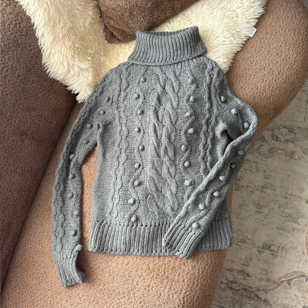 Milly Bubble Knit Turtleneck Sweater